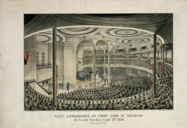 Primera Aparición de Jenny Lind en América en Castle Garden, 11 de septiembre de 1850